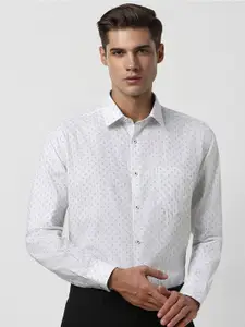 Van Heusen Micro Ditsy Printed Pure Cotton Formal Shirt