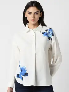 Van Heusen Woman Floral Printed Cotton Casual Shirt