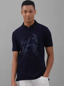 Allen Solly Graphic Printed Polo Collar Pure Cotton T-shirt