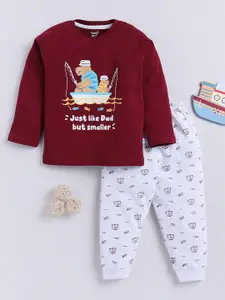 Toonyport Boys Printed Pure Cotton T-shirt With Trousers