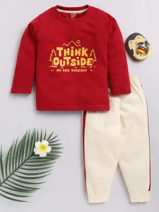 Toonyport Boys Printed Pure Cotton T-shirt With Trousers