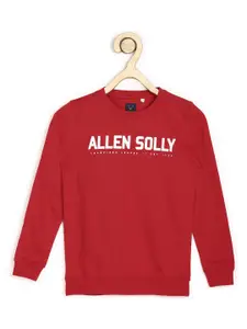 Allen Solly Junior Boys Typography Printed Pure Cotton Pullover