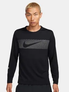 Nike Miler Flash Dri-FIT UV Printed Long-Sleeves Running T-shirts