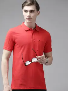 Van Heusen Sport Solid Chest Pocket Detailed Polo Collar T-shirt
