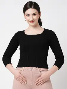 Kraus Jeans Round Neck Fitted Top