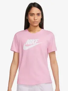 Nike Women Pure Cotton Brand Logo Printed Sports T-shirt
