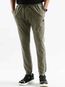 WROGN Cotton Mid-Rise Slim-Fit Joggers