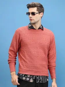 HIGHLANDER Self Design Acrylic Pullover Sweater