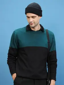 HIGHLANDER Colourblocked Acrylic Pullover Sweater
