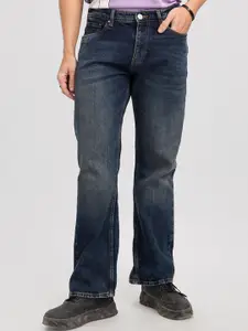 Snitch Men Smart Bootcut Low Distress Light Fade Stretchable Cotton Jeans