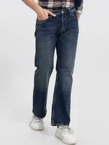 Snitch Men Smart Bootcut Low Distress Light Fade Cotton Stretchable Jeans