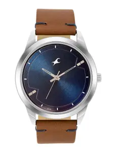 Fastrack Men Leather Straps Analogue Watch 3308SL01