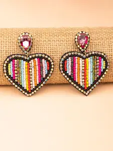 Crunchy Fashion Heart Shaped Drop Earring
