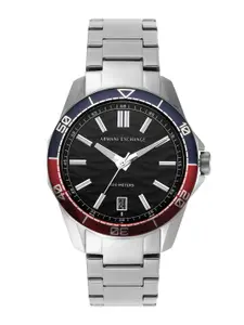 Armani Exchange Men Stainless Steel Bracelet Style Analogue Date Aperture Watch AX1955