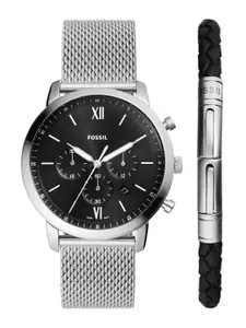 Fossil Neutra Men Stainless Steel Bracelet Style Straps Analogue Watch FS6020SET