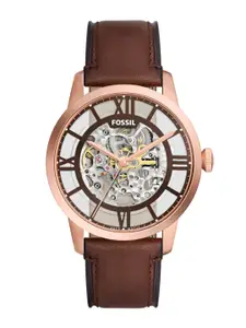 Fossil Townsman Men Skeleton Dial Analogue Automatic Motion Powered Watch ME3259