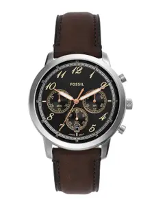 Fossil Men Leather Straps Analogue Watch FS6024