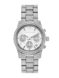 Michael Kors Women Embellished Dial Stainless Steel Bracelet Style Straps Watch MK7434