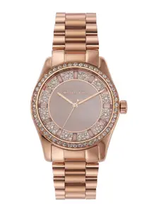 Michael Kors Lexington Embellished Dial & Stainless Steel Straps Analogue Watch MK7444