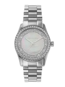 Michael Kors Lexington Embellished Dial & Stainless Steel Straps Analogue Watch MK7445
