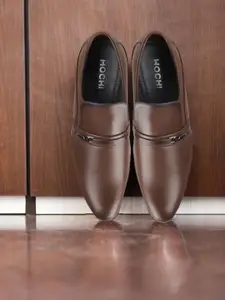 Mochi Men Textured Slip-on Formal Slip-On Shoes