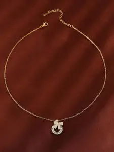 VIEN Gold-Plated CZ Studded Necklace