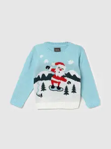 max Boys Self Design Acrylic Pullover Sweater
