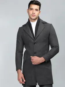 PROTEX Notched Lapel Single-Breasted Overcoat