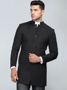 PROTEX Stand Collar Single Breasted Woollen Overcoat