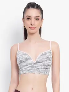 PARKHA Striped Full Coverage Heavily Padded 360 Degree Support Super Support Everyday Bra