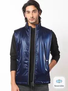 RARE RABBIT Men Taxco Puffer Mock Collar Reversible Sporty Jacket