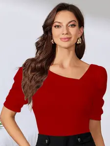Dream Beauty Fashion V-Neck Puff Sleeves Top