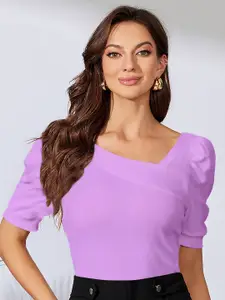Dream Beauty Fashion V-Neck Puff Sleeves Top