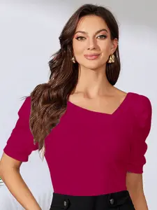 Dream Beauty Fashion V-Neck Puff Sleeves Top
