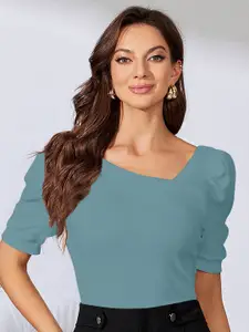 Dream Beauty Fashion V-Neck Puff Sleeves Top