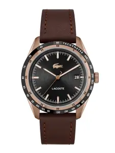 Lacoste Men Everett Leather Analogue Tachymeter Watch 2011293