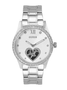 GUESS Women Be Loved Embellished Dial & Bracelet Style Straps Analogue Watch GW0380L1