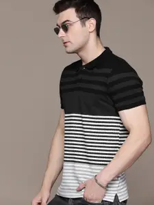 The Roadster Lifestyle Co. Striped Polo Collar T-shirt