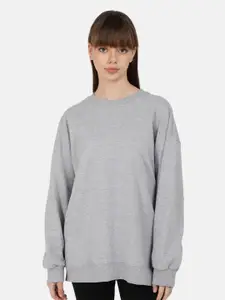 Bene Kleed Women Round Neck Oversize Pure Cotton Pullover Sweatshirt