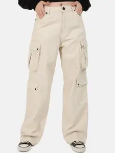 Bene Kleed Women Relaxed Fit High-Rise Clean Look Pure Cotton Jeans