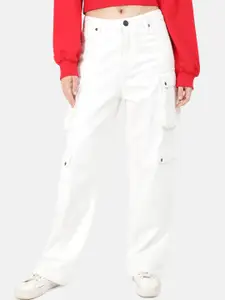 Bene Kleed Women Relaxed Fit High-Rise Clean Look Pure Cotton Jeans