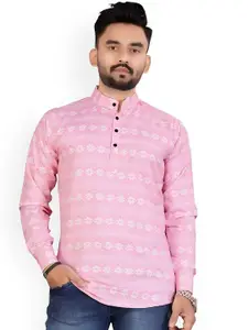 Bought First Floral Printed Cotton Straight Kurta