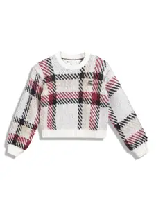 Tommy Hilfiger Girls Checked Pullover Sweater