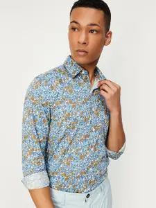 max Floral Printed Spread Collar Pure Cotton Casual Shirt