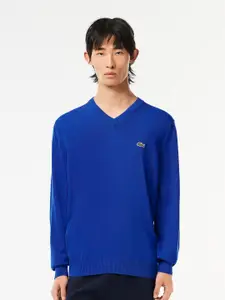 Lacoste V-Neck Cotton Pullover Sweater