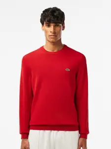 Lacoste Round Neck Cotton Pullover Sweater
