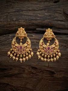 Kushal's Fashion Jewellery Gold-Plated Classic Chandbalis Earrings