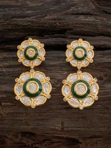 Kushal's Fashion Jewellery Rhodium-Plated Drop Earrings