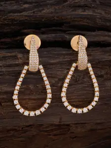Kushal's Fashion Jewellery Gold-Plated Classic Drop Earrings