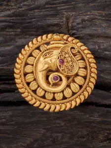 Kushal's Fashion Jewellery Gold-Plated Adjustable Ring